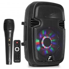 Fenton FT8LED Aktivna zvučna kutija sa BT konekcijom i mikrofonom 8" 300W Fenton FT8LED Aktivna zvučna kutija sa BT konekcijom i mikrofonom 8" 300W